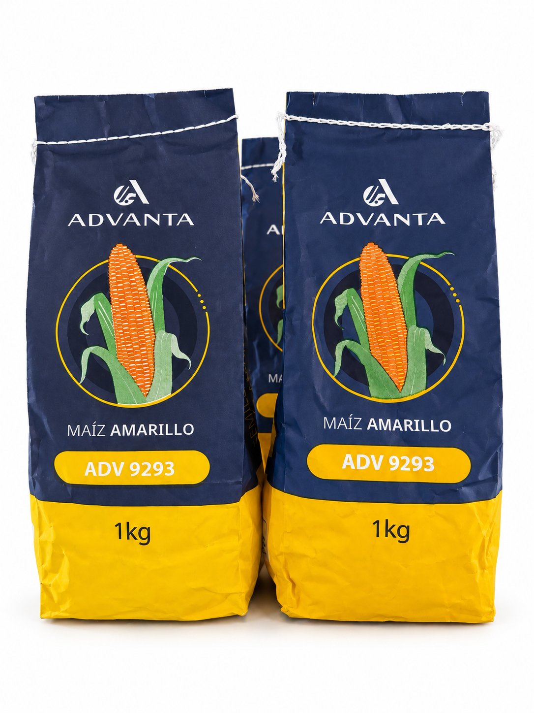Empaques de semilla de maíz amarillo Advanta ADV 9293 de 1 kg