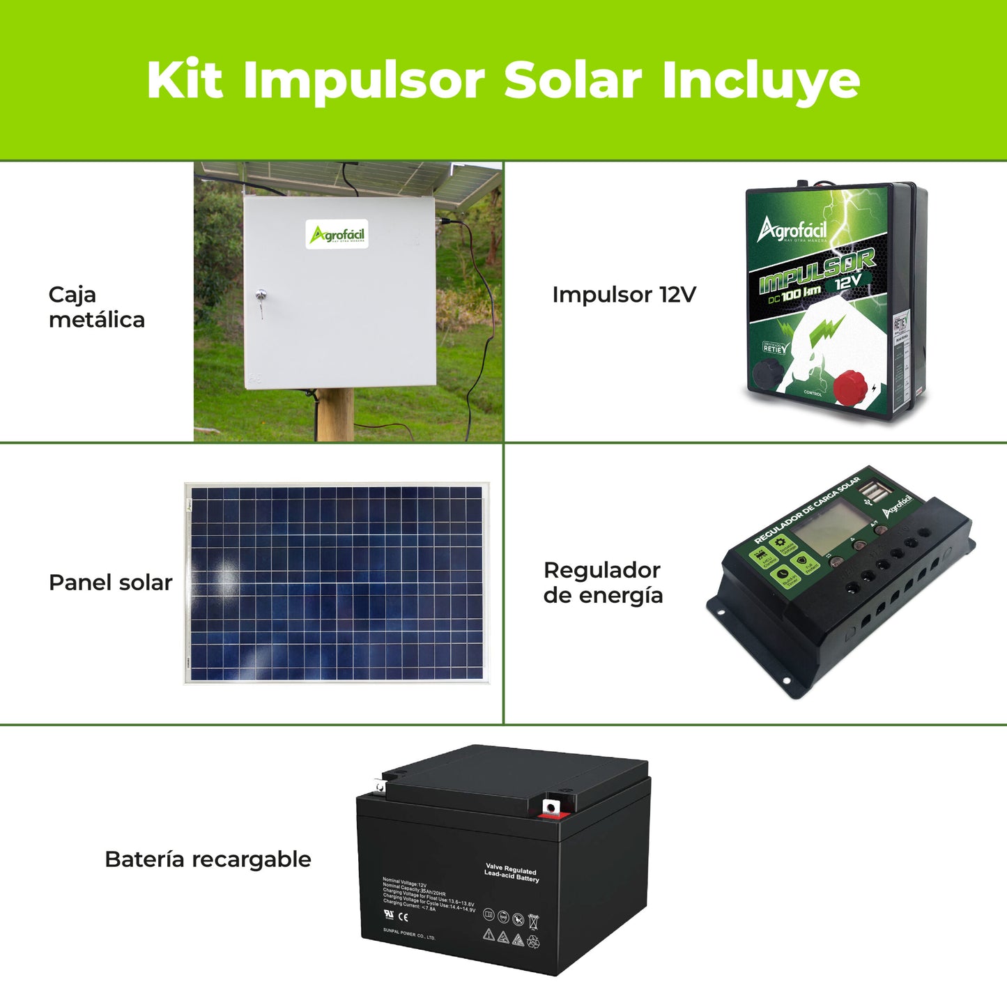 Kit Solar Impulsor 12V Cerca Eléctrica 30 KM